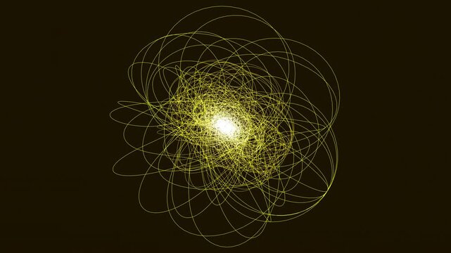 Seamless looping 4K UHD 3D torus knot meditating in abstract sacred geometry space. Golden minimalist mathematics pulse and breathe. Perfect ambient motion background for somatic healing and deep 