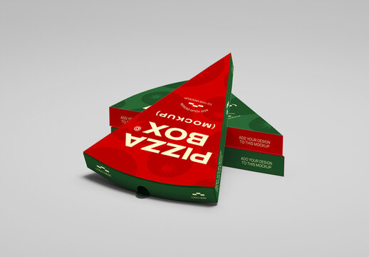 Single Slice Pizza Box Mockup