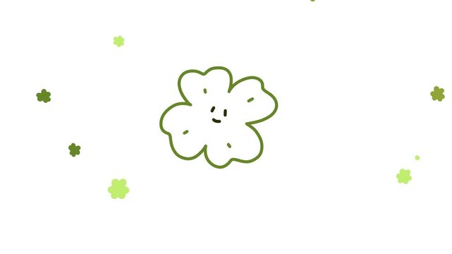 clover simple motion with falling clover