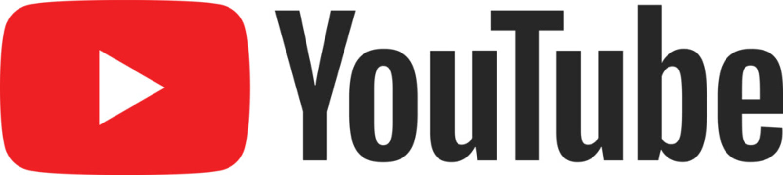 You Tube with red play button YouTube black white