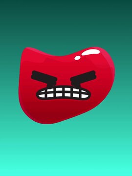angry red emoticon