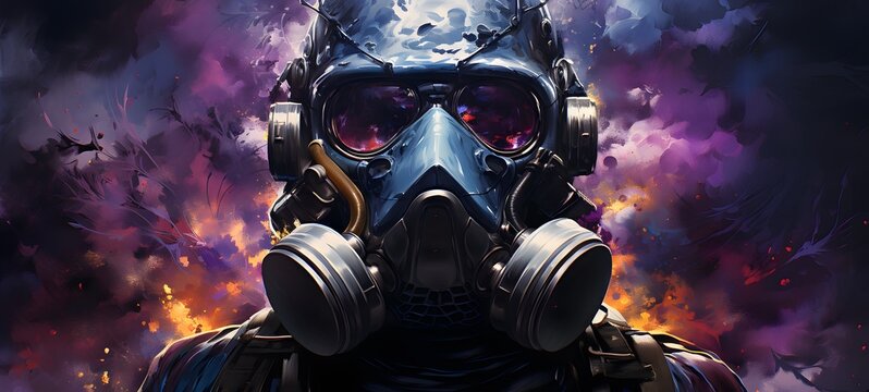 Astral vision Bane Respirator Masker meets cosmos,generative AI