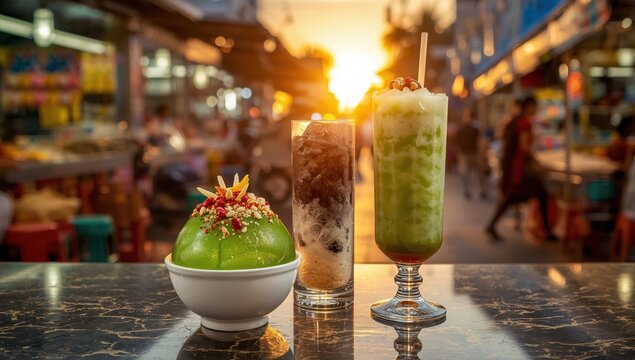 dawat ice, dark dawe ice, cendol freeze
