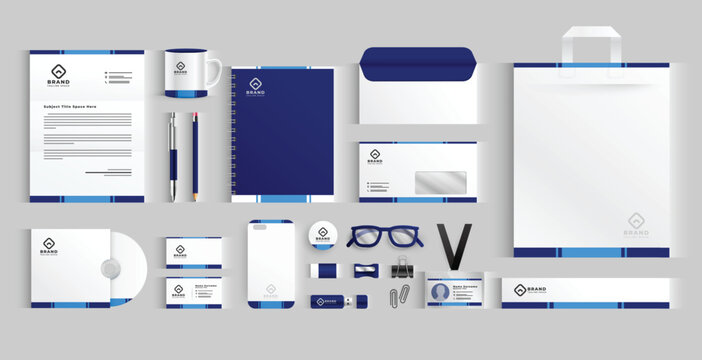 Modern business card template and business card set featuring a vector web UI design with mobile interface elements and a site menu button for an infographics page