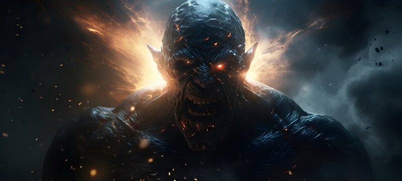 Astral vision ogre orc meets cosmos,generative AI