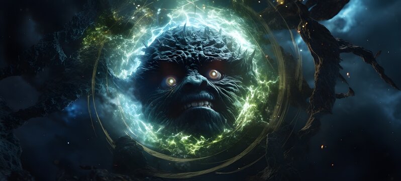 Astral vision ogre orc meets cosmos,generative AI