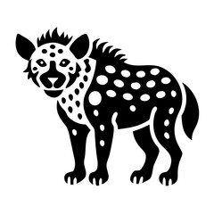 Fototapeta premium hyena silhouette icon illustration for wildlife predator africa safari and nature design