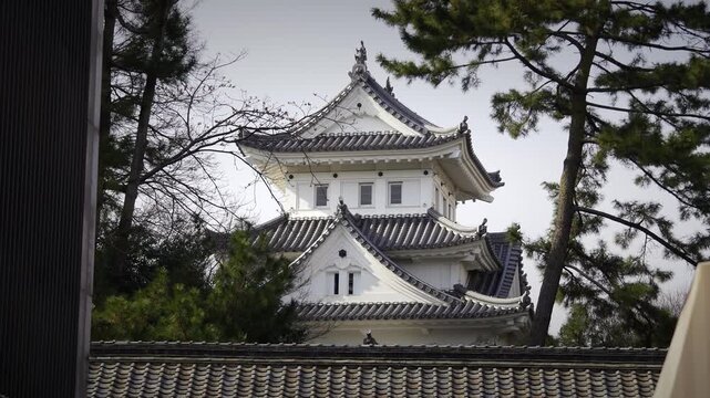 View of Ogaki Castle in Gifu Prefecture, Japan