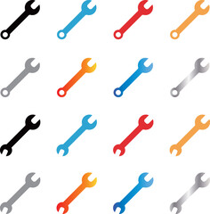 スパナ　アイコン　セット