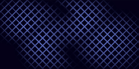 Fototapeta premium Blue lines nets texture on dark background. Mesh presentation design
