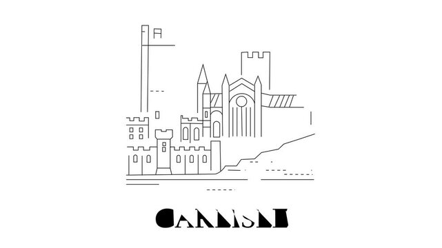 Animation Of Carlisle City Line Draw Simple Minimalist