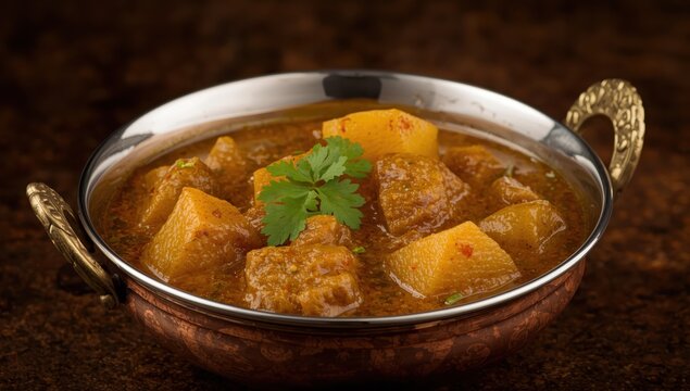 Spicy dum aloo potato dish from India