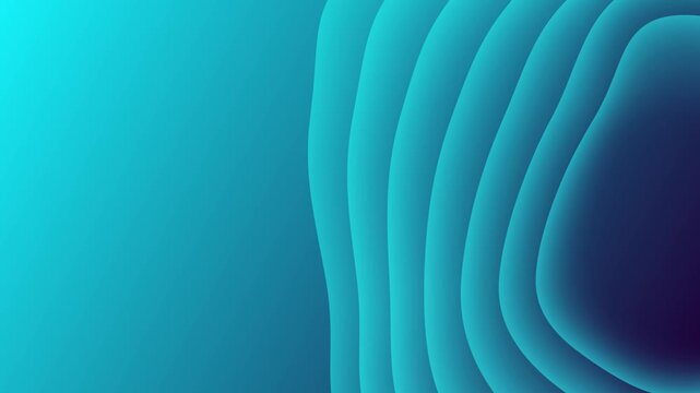 Abstract teal gradient wave forms flowing in a seamless looping animation