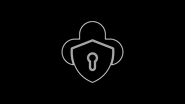 Data cloud icon animation 4k motion graphic seamless looping