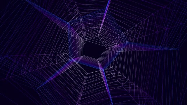 4K seamless looping ultra HD background. A Transcendent Dodecahedron (Ajna Chakra) performing a fluid morphing motion. Perfect for meditation apps, yoga projections, and ambient music visualizers.