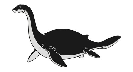 Plesiosaurus Dinosaur Illustration - Ancient Marine Reptile © Tisa