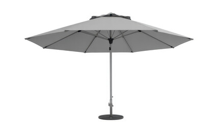 Obraz premium Gray patio umbrella with stand outdoor shade