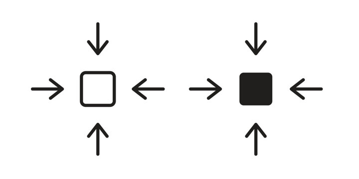 Compress icon linear symbol. Vector Designs.