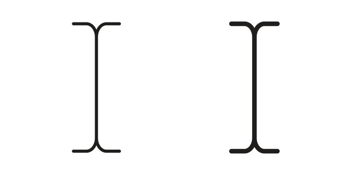 Cursor text icon linear symbol. Vector Designs.