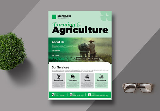 Farming Flyer Template Layout Design