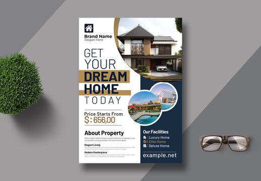 Simple Real Estate Flyer Template Layout