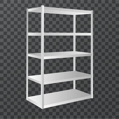 promotional display rack, without side cover, isolated vector illustration on white background © AKHMADFAIZUL