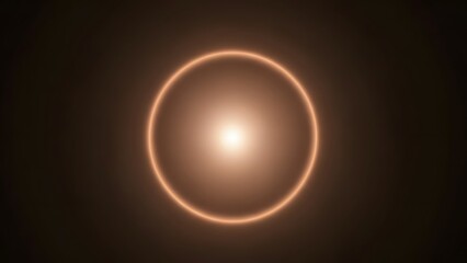 Obraz premium Solar eclipse with bright ring of light