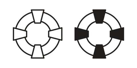 Life buoy icon linear symbol. Vector Designs. © Rubina