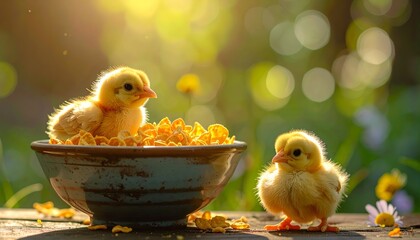 シリアルとヒヨコ