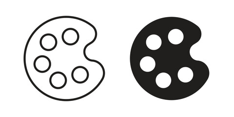 Fototapeta premium Palette icon linear symbol. Vector Designs.