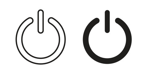 Power icon linear symbol. Vector Designs.