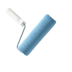Blue Paint Roller with Plastic Handle
