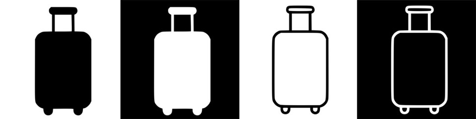 Vector Illustration of Travel Suitcase Icons for Journey and Vacation Themes © IamHydra13