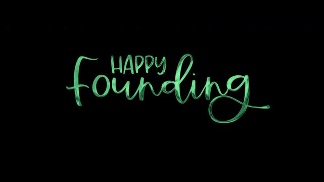 Happy founding text in a light green script style suitable for blog graphics, website headers, social media posts, and presentations.