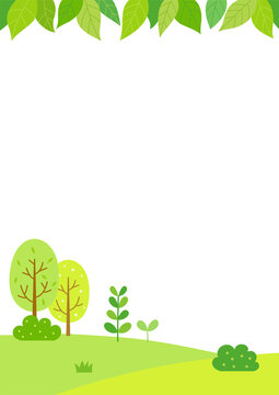Spring green nature landscape background.