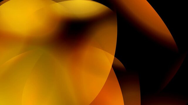 Floating golden glass oval shapes animation on black background luxury abstract motion graphics backdrop