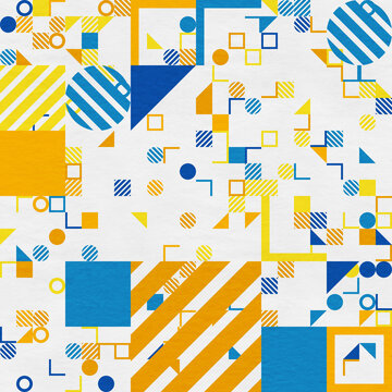 abstract geometric figures, bauhaus background