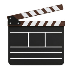 Fototapeta premium Clapperboard transparent background cutout png