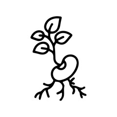 Seedling germination icon