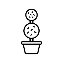 Potted Topiary Plant Icon