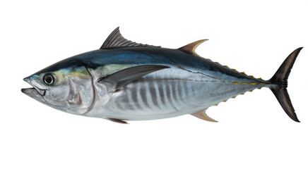 Fototapeta premium Yellowfin tuna fish on white background seafood ocean