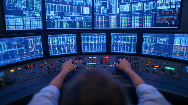 National energy distribution control center supporting critical infrastructure protection through real-time grid monitoring operations