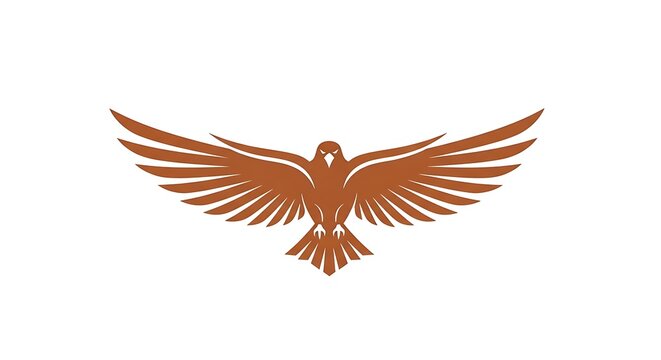 Stylized majestic eagle with broad wings in dynamic flight, embodying strength, freedom, and soaring ambition in a sophisticated graphic design