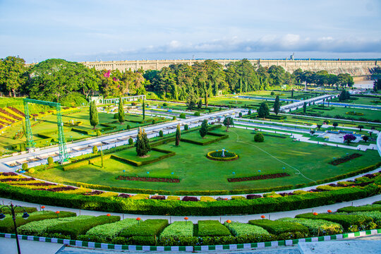 Park, dam, Krishnaraja Sagara Dam, KRS Dam, Brundavan Garden