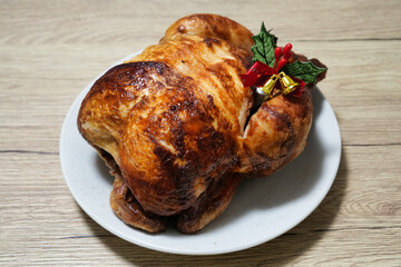 クリスマスの丸鶏ローストチキン