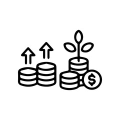 Coins Growth Icon