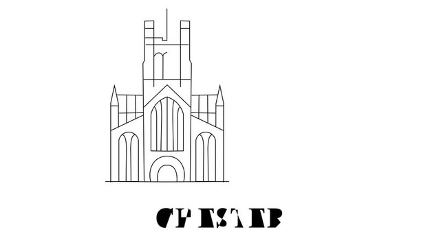 Animation Of Chester City Line Draw Simple Minimalist