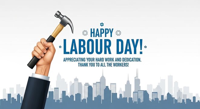 Happy labour day greetings may day celebration workers rights