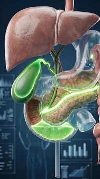 Gallbladder bile duct anatomy human organ digestive system medical education illustration of liver gallbladder bile duct anatomy organ digestive human medical biology healthcare concept with detailed