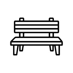 Park Bench Outline Icon